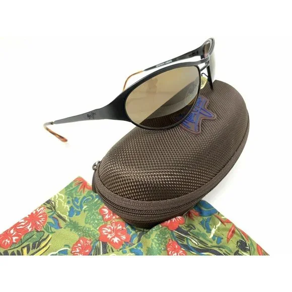 Rare Maui Jim Sunglasses MJ 157-2M Made In Italy MJ 157 Polarized Matte Black